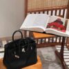 i1701662441_5639_0 Old Cobbler Birkin Touch Togo & Matte Alligator Crocodile CK89 Black Silver Hardware 25cm Full Handmade