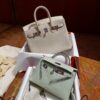 i1701663310_385_0 Old Cobbler Birkin Touch Togo & Matte Alligator Crocodile Cream White Silver Hardware 25cm Full Handmade