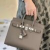 Old Cobbler Factory Birkin Epsom Leather Deep Grey Silver Hardware 25cm Full Handmade