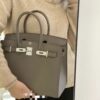 Old Cobbler Factory Birkin Epsom Leather Deep Grey Silver Hardware 25cm Full Handmade