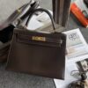 i1728802222_2882_0 Old Cobbler Kelly Shiny Box Leather Ebony Color Gold Hardware 28cm Full Handmade