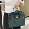 Old Cobbler Birkin Touch Togo & Matte Alligator Crocodile Cypress Green Gold Hardware 25cm Full Handmade