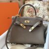 i1732778574_5393_0 Old Cobbler Kelly Togo Leather CK18 Etoupe Grey Gold Hardware 25cm Full Handmade