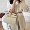 i1734933606_6888_0 Old Cobbler Kelly Epsom Leather Cream White Gold Hardware 25cm Full Handmade