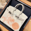 i1740815865765_4809_0_0 Old Cobbler Factory Birkin in & out Swift Leather White Silver Hardware 25cm Full Handmade