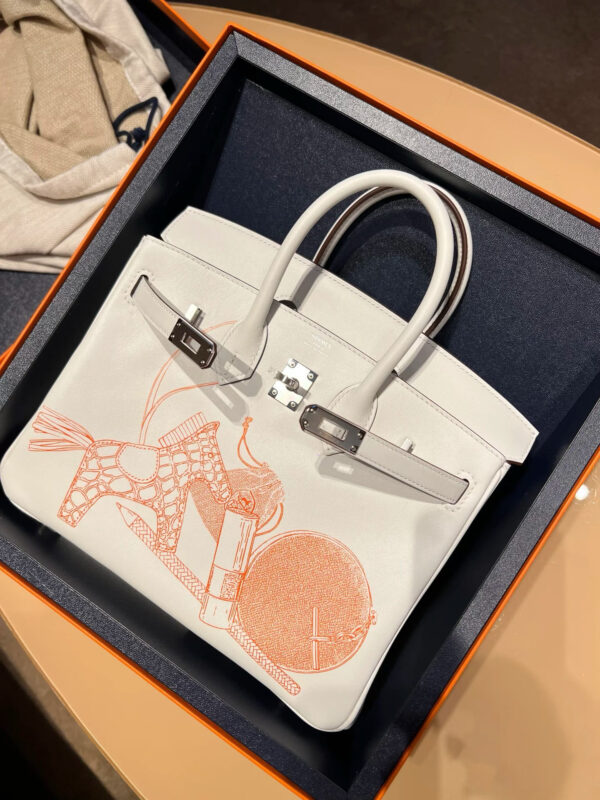 i1740815865765_4809_0_0 Old Cobbler Factory Birkin in & out Swift Leather White Silver Hardware 25cm Full Handmade