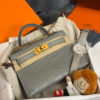 i1753597940106_2788_0_0 Old Cobbler Factory Mini Kelly Matte Alligator Crocodile 0V Gris Grey Gold Hardware 19cm Full Handmade