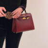 Old Cobbler Factory Kelly Box Calf Leather CK55 Bordeaux Red Gold Hardware 25cm Full Handmade