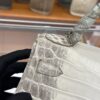 Old Cobbler Factory Kelly Matte Porosus Crocodile Himalaya Silver Hardware 25cm Full Handmade