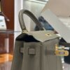 wsxc1764078188928_4 Old Cobbler Factory Kelly Touch Togo & Matte Crocodile Deep Grey Gold Hardware 25cm Full Handmade