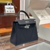 wsxc1764078204573_4 Old Cobbler Factory Kelly Touch Togo & Matte Crocodile Deep Blue Silver Hardware 25cm Full Handmade