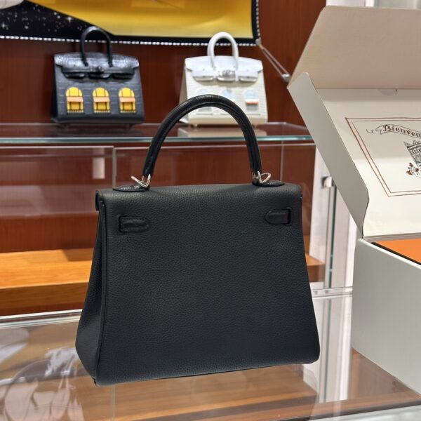 wsxc1764078235763_1 Old Cobbler Factory Kelly Touch Togo & Matte Crocodile CK89 Black Silver Hardware 25cm Full Handmade