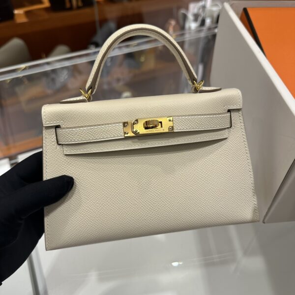 wsxc1775122666991_1 Old Cobbler Mini Kelly Epsom Leather Cream White Gold Hardware 19cm Full Handmade