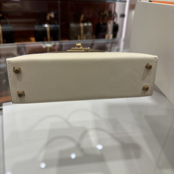 wsxc1775122666991_8 Old Cobbler Mini Kelly Epsom Leather Cream White Gold Hardware 19cm Full Handmade