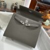 Old Cobbler Kelly Togo Leather 8F Medium Grey Silver Hardware 25cm Full Handmade