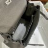 Old Cobbler Kelly Togo Leather 8F Medium Grey Silver Hardware 25cm Full Handmade