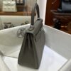 Old Cobbler Kelly Togo Leather 8F Medium Grey Silver Hardware 25cm Full Handmade