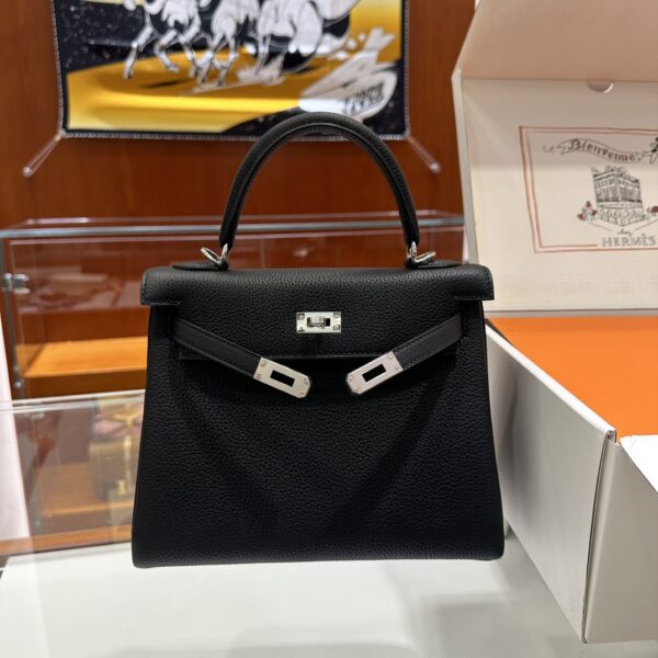 wsxc1778859463712_1 Old Cobbler Kelly Togo Leather CK89 Black Silver Hardware 25cm Full Handmade