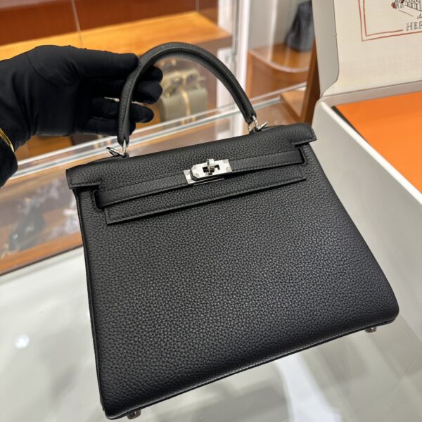 wsxc1778859463712_5 Old Cobbler Kelly Togo Leather CK89 Black Silver Hardware 25cm Full Handmade