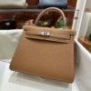wsxc1778859491684_0-1 Old Cobbler Kelly Togo Leather CK37 Gold Brown Silver Hardware 25cm Full Handmade