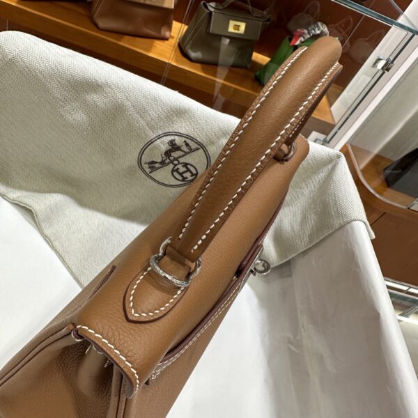 wsxc1778859491684_4 Old Cobbler Kelly Togo Leather CK37 Gold Brown Silver Hardware 25cm Full Handmade