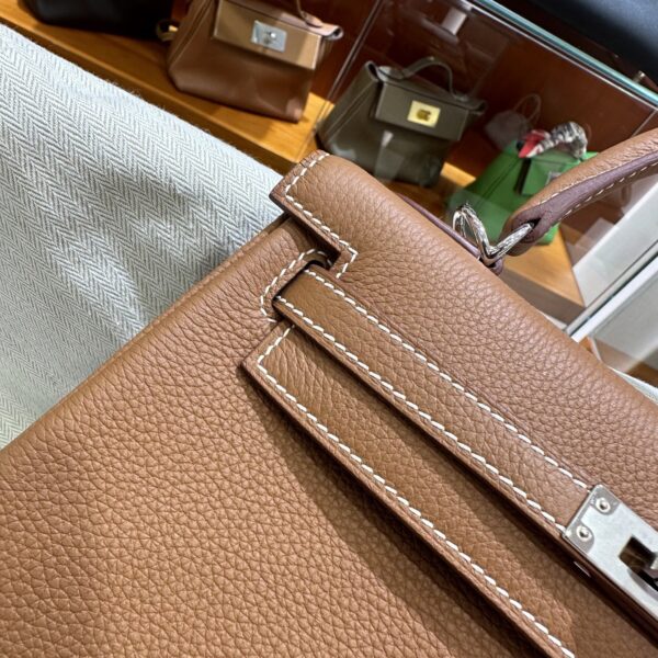 wsxc1778859491685_7 Old Cobbler Kelly Togo Leather CK37 Gold Brown Silver Hardware 25cm Full Handmade