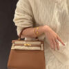 wsxc1778859497323_1 Old Cobbler Kelly Togo Leather CK37 Gold Brown Silver Hardware 25cm Full Handmade