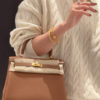 wsxc1778859497323_2 Old Cobbler Kelly Togo Leather CK37 Gold Brown Silver Hardware 25cm Full Handmade