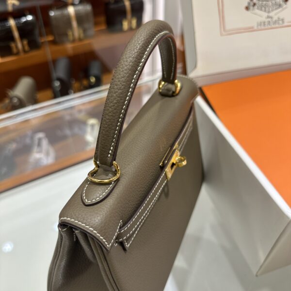 wsxc1778859517488_6 Old Cobbler Kelly Togo Leather CK18 Etoupe Grey Gold Hardware 25cm Full Handmade