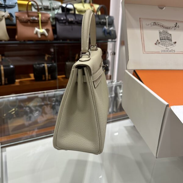 wsxc1778859543366_1 Old Cobbler Kelly Togo Leather CK10 Cream White Silver Hardware 25cm Full Handmade