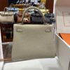 wsxc1778859543366_2 Old Cobbler Kelly Togo Leather CK10 Cream White Silver Hardware 25cm Full Handmade