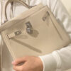 wsxc1778859547246_0 Old Cobbler Kelly Togo Leather CK10 Cream White Silver Hardware 25cm Full Handmade