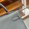 wsxc1779199240695_6 Old Cobbler Kelly Swift Leather Linen Blue Silver Hardware 32cm Full Handmade
