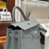 wsxc1779199240695_7 Old Cobbler Kelly Swift Leather Linen Blue Silver Hardware 32cm Full Handmade