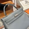 wsxc1779199240696_3 Old Cobbler Kelly Swift Leather Linen Blue Silver Hardware 32cm Full Handmade