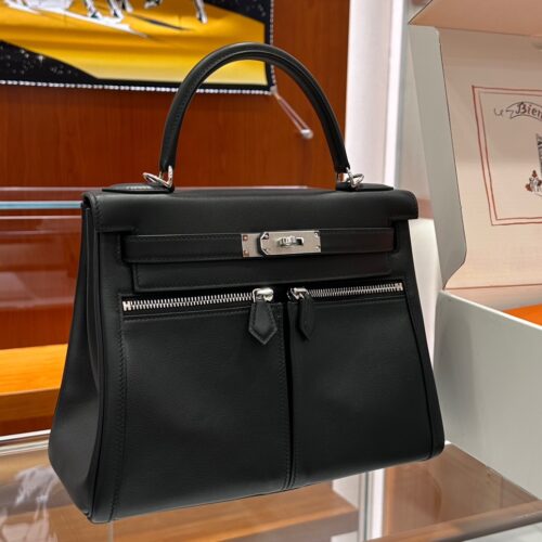 wsxc1779199261557_0 Old Cobbler Kelly Lakis Swift Leather CK89 Black Silver Hardware 28cm Full Handmade