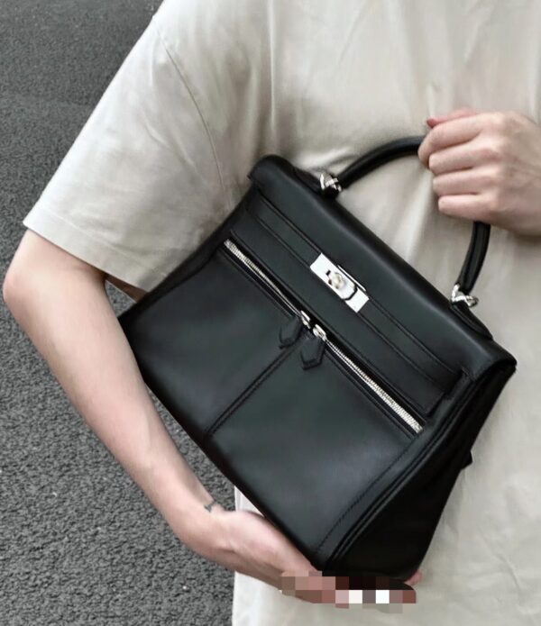 wsxc1779199274670_0 Old Cobbler Kelly Lakis Swift Leather CK89 Black Silver Hardware 28cm Full Handmade