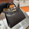 wsxc1779199346473_5 Old Cobbler Kelly Shiny Box Leather Ebony Color Gold Hardware 28cm Full Handmade