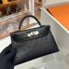 wsxc1779810689718_2-1 Old Cobbler Mini Kelly Ostrich Leather CK89 Black Silver Hardware 19cm Full Handmade