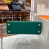 Old Cobbler Mini Kelly Ostrich Leather Forest Green Silver Hardware 19cm Full Handmade
