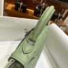 wsxc1779810772587_4-1 Old Cobbler Mini Kelly Ostrich Leather Olive Green Silver Hardware 19cm Full Handmade