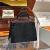 Old Cobbler Kelly Lizard Leather CK89 Black Silver Hardware 25cm Full Handmade