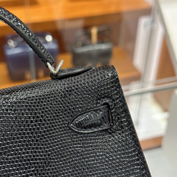 wsxc1781114011543_3 Old Cobbler Mini Kelly Lizard Leather CK89 Black Silver Hardware 19cm Full Handmade