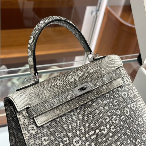 wsxc1781114051873_3 Old Cobbler Bags Kelly Lizard Leather Original Color Silver Hardware 25cm Full Handmade