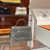 Old Cobbler Mini Kelly Lizard Leather Original Color Silver Hardware 19cm Full Handmade