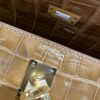 wsxc1782990474895_9 Old Cobbler Kelly Shiny Alligator Crocodile Khaki Yellow Light Gold Hardware 25cm Full Handmade