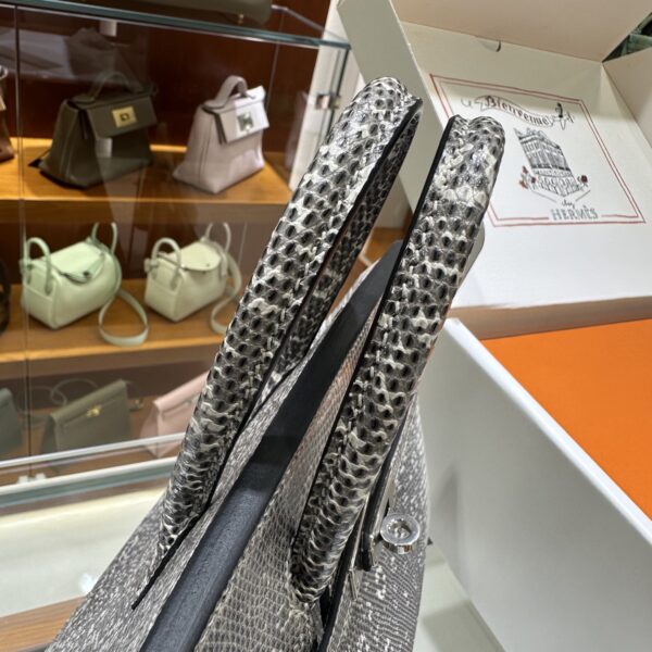 wsxc1782990635062_11 Old Cobbler Birkin Lizard Leather 1B Ombre Original Color Silver Hardware 25cm Full Handmade