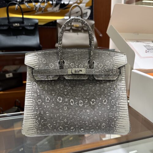 wsxc1782990635062_3 Old Cobbler Birkin Lizard Leather 1B Ombre Original Color Silver Hardware 25cm Full Handmade