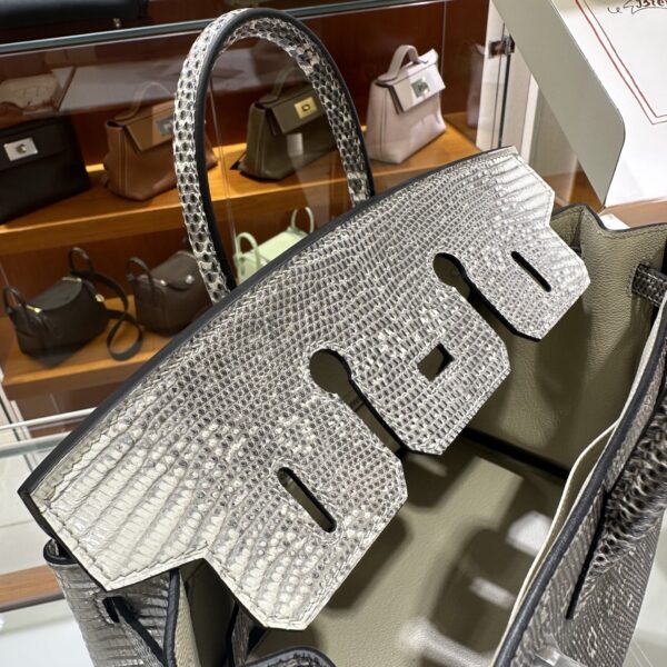 wsxc1782990635062_7 Old Cobbler Birkin Lizard Leather 1B Ombre Original Color Silver Hardware 25cm Full Handmade