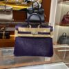 wsxc1782990657411_0-1 Old Cobbler Birkin Lizard Leather P9 Anemone Purple Silver Hardware 25cm Full Handmade